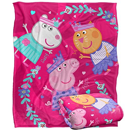 Peppa Pig Silky Touch Kinderdecke, 152 x 127 cm, Peppa Suzy Candy Friends von LOGOVISION
