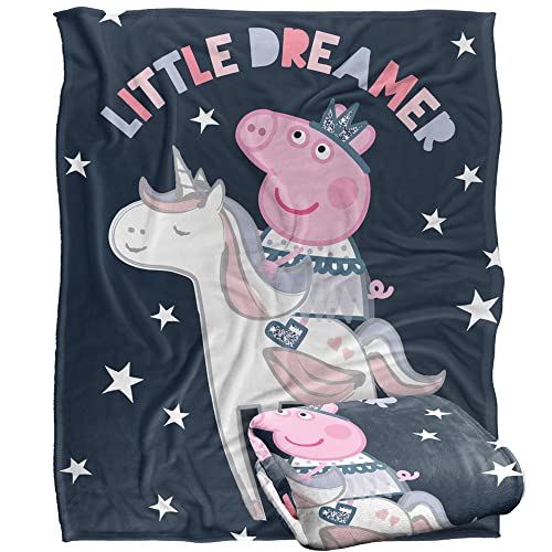 Peppa Wutz: Kinder-Decke, Motiv Little Dreamer, seidig, 152 x 127 cm von LOGOVISION