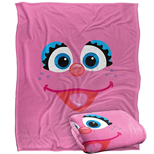 Sesame Street Abby Face Kuscheldecke, seidig, superweich, 152 x 127 cm von LOGOVISION