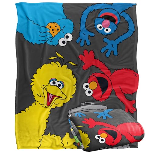 Sesame Street Decke, 152 x 127 cm, rundum mit Figuren, seidig, superweich Sesame Street Decke, 152 x 127 cm, rundum mit Figuren, seidig, superweich von LOGOVISION
