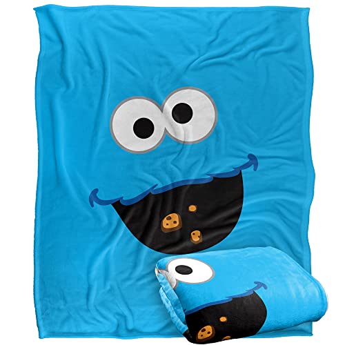 Sesamstraße Sesame StreetSelky Touch Optimalweiche Kuscheldecke, offiziell lizenziert, 152 x 127 cm, Krümelmonster Bunt von LOGOVISION