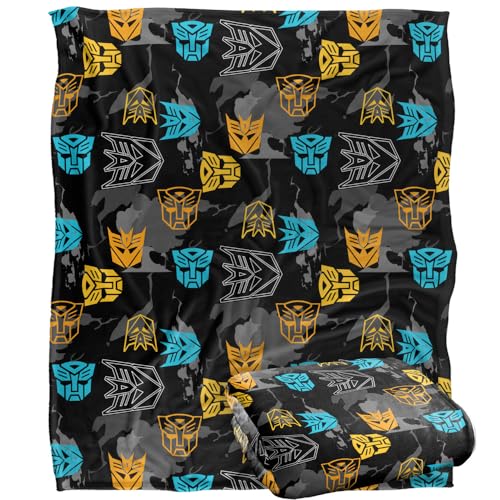 Transformers Blanket, 152 x 127 cm, ABS Decepticon Pattern, seidiges Tragegefühl, Optimalweich Transformers Blanket, 152 x 127 cm, ABS Decepticon Pattern, seidiges Tragegefühl, Optimalweich von LOGOVISION