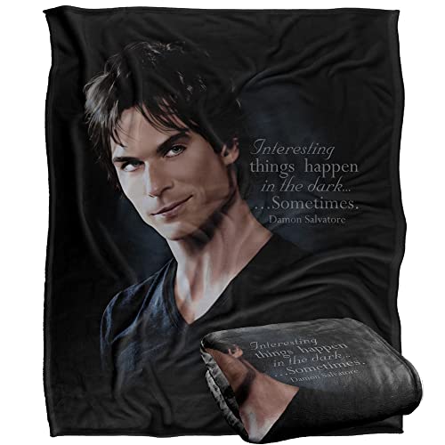 VAMPIRE DIARIES Damon (Somerhalder) Seidige Kuscheldecke, Optimalweich, 152 x 127 cm von LOGOVISION