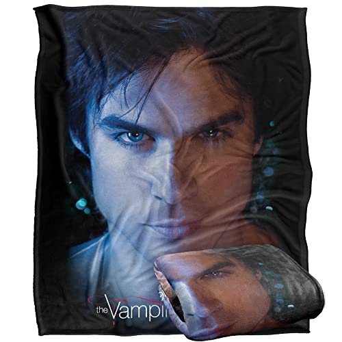 VAMPIRE DIARIES Damon (Somerhalder) Seidige Kuscheldecke, Optimalweich, 152 x 127 cm von LOGOVISION