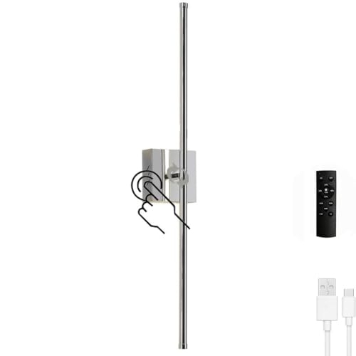 Kabellos LED Wandleuchte Akku mit Fernbedienung Innen Dimmbar Lang Wandlampe 350° Drehbare Spiegelleuchte Ohne Stromanschluss Wandbeleuchtung mit Timing USB Aufladbare Badezimmerlampe Kabellos LED Wandleuchte Akku mit Fernbedienung Innen Dimmbar Lang Wandlampe 350° Drehbare Spiegelleuchte Ohne Stromanschluss Wandbeleuchtung mit Timing USB Aufladbare Badezimmerlampe von LOGT