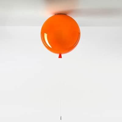 LOGT Bunte Ballon Deckenleuchte Kinderzimmer Lampe mit Schaltbar Dekorative Deckenlampe Moderne Kreative Ballo Leuchte Cartoon Jungen Mädchen Kronleuchter Zugschalter Innen Pendelleuchte,Orange,35CM von LOGT
