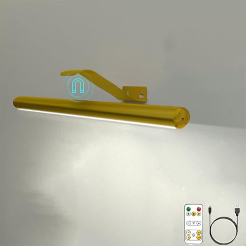 LOGT LED Spiegelleuchte Bad mit Fernbedienung und Touch Schalter Kabellos Spiegellampe Dimmbar Magnetisch Akku Wandlampe 3000k-6000k Unterbauleuchte Batteriebetriebenes Schrankbeleuchtung,Gold,30CM LOGT LED Spiegelleuchte Bad mit Fernbedienung und Touch Schalter Kabellos Spiegellampe Dimmbar Magnetisch Akku Wandlampe 3000k-6000k Unterbauleuchte Batteriebetriebenes Schrankbeleuchtung,Gold,30CM von LOGT