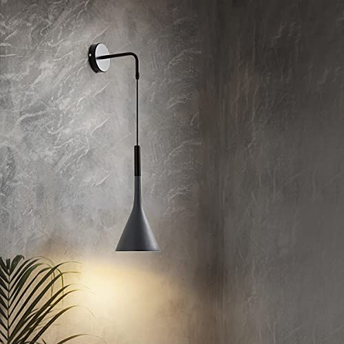 LOGT Modern Minimalistische Wandlampe Innen Aluminium Wandleuchte Schlafzimmer Bettlampe Wand Verstellbarer Aufhängedraht Innenleuchten Flurlampe Für Wohnzimme Treppenhaus Beleuchtung Grau E27 LOGT Modern Minimalistische Wandlampe Innen Aluminium Wandleuchte Schlafzimmer Bettlampe Wand Verstellbarer Aufhängedraht Innenleuchten Flurlampe Für Wohnzimme Treppenhaus Beleuchtung Grau E27 von LOGT