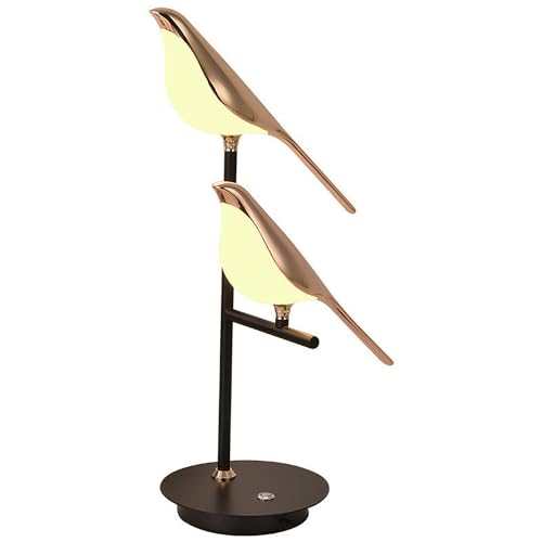 LOGT Nachttischlampe Touch Dimmbar Tischleuchte Vogel Tierische Tischlampe Nachttischleuchten LED Modern Drehbare Vogellampe mit Kabel Bird Nachttisch-Leselampe Nachtlicht Schreibtischlampe,B von LOGT