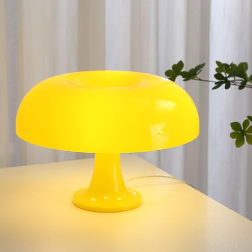 LOGT Pilz Tischlampe LED Pilz Tischleuchte Yellow Mushroom Lamp Dimmbare mit USB Kabel 3000K-6000K Pilz Lampe Nachttischlampe Retro Schreibtischlampe für Schlafzimmer Wohnzimmer Bars Dekor von LOGT