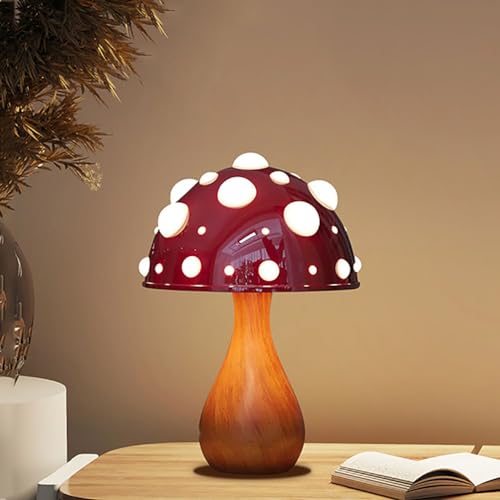 Pilz Tischlampe LED Mushroom Tischleuchte Nachttischlampe mit Kabel 3000K/ 4500K/ 6000K Pilz Lampe Deko Nachtlicht Mushroom Lampe Schreibtischlampe für Wohnzimmer Schlafzimmer Arbeitszimmer Hotel,B von LOGT