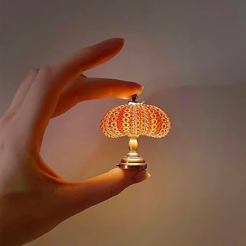 Seeigel-Nachtlicht DIY Sea Urchin Night Light Materialsatz, Mini Seeigel Licht, Handgemachte Tischlampe, Vintage Nachttischlampe, Kunsthandwerk für Kinderzimmer, Schlafzimmer, Schlafsaal,Rosa von LOGT