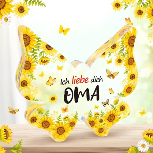 LOHAME Oma Geschenk Oma Geburtstag Geschenk Geburtstagsgeschenk Muttertagsgeschenk für Oma Beste Oma Geschenk für Großmutter von Enkelkinder Enkelin Acryl Schmetterling mit Spruch Ich liebe dich OMA LOHAME Oma Geschenk Oma Geburtstag Geschenk Geburtstagsgeschenk Muttertagsgeschenk für Oma Beste Oma Geschenk für Großmutter von Enkelkinder Enkelin Acryl Schmetterling mit Spruch Ich liebe dich OMA von LOHAME