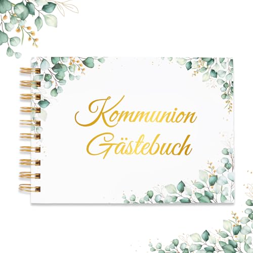 LOHAME Kommunion Gästebuch 20 x 14 cm Eukalyptus Konfirmation Buch Grünes Blätter Erinnerungsbuch Geschenk zur Erstkommunion für Jungen Mädchen Confirmation Firmung Abendmahl Dekoration(60 Seiten) LOHAME Kommunion Gästebuch 20 x 14 cm Eukalyptus Konfirmation Buch Grünes Blätter Erinnerungsbuch Geschenk zur Erstkommunion für Jungen Mädchen Confirmation Firmung Abendmahl Dekoration(60 Seiten) von LOHAME