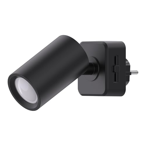 LOHAS-LED Nachtlicht Steckdose mit Dämmerungssensor, Dimmbares Nachtlicht, 3000K WarmWeiß, Modernes Steckdosenlicht für Flure, Schlafzimmer, Küchen, Badezimmer, Wohnzimmer, 1 Stück von LOHAS-LED