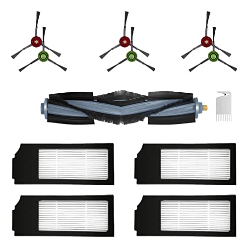 Bürste Filter Zubehör für Ecovacs DEEBOT X1 Omni X1 Plus X1 Turbo DEEBOT T10 T10 Plus T10 Turbo Staubsauger Roboter Ersatzteile (12 Stück) von LOHILL