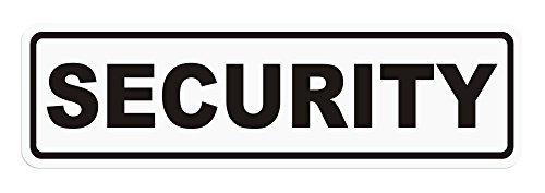 Magnetschild SECURITY | Schild magnetisch | weiss/schwarz, lieferbar in drei Größen (35 x 10 cm) von LOHOFOL