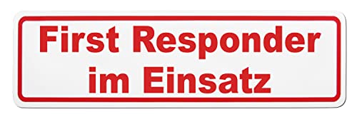 Magnetschild First Responder im Einsatz | Schild magnetisch | lieferbar in zwei Größen (35 x 10 cm) von LOHOFOL