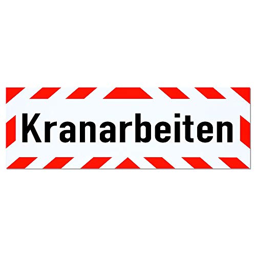 Magnetschild Kranarbeiten | Schild magnetisch | mehrere Größen lieferbar (45 x 15 cm) von LOHOFOL