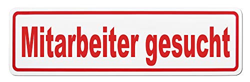 Magnetschild Mitarbeiter gesucht | Schild magnetisch | mehrere Größen lieferbar (35 x 10 cm) von LOHOFOL