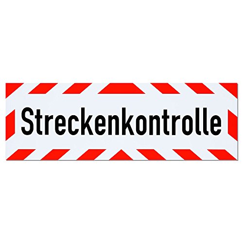 Magnetschild Streckenkontrolle | Schild magnetisch | lieferbar in drei Größen (45 x 15 cm) von LOHOFOL