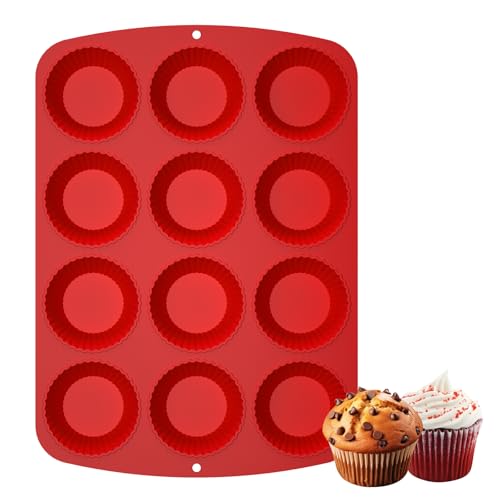 Silikon Muffinform Backform Muffinförmchen 12 Muffins - Mini Muffin Backblech 31x22cm Silikonformen Backblech BPA-Freie Antihaftbeschichtung Muffinformen Backform für Kuchen, Eincreme und Pudding Silikon Muffinform Backform Muffinförmchen 12 Muffins - Mini Muffin Backblech 31x22cm Silikonformen Backblech BPA-Freie Antihaftbeschichtung Muffinformen Backform für Kuchen, Eincreme und Pudding von LOHOTEK
