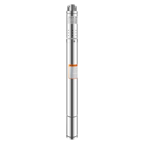 2 Zoll Tiefbrunnenpumpe, Rohrpumpe 370w Brunnenpumpe Sandverträglich für Brunnen 15m Kabel Gartenpumpe Tauch,Flussrate: Max.1000 L/h,für industrielle GartenBewässerung von LOIRIIC