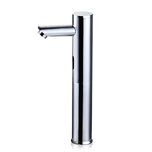 Automatischer Sensor-Wasserhahn,mit Automatischem IR-Sensor, Bad Infrarot Mischbatterie Automatik Wasserhahn Sensorhahn,Chrom für Badarmatur Armatur Waschbecken (32CM) von LOIRIIC