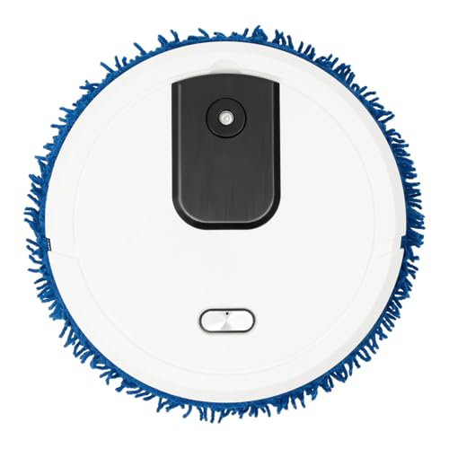 LOIRIIC Intelligente Roboter Wischmaschine,5W Weiß Saugroboter mit Wischfunktion Nass/Trocken 2 in 1, 10000rpm, Wischen&Sprühen,25 * 25 * 6.5cm,Kehrfläche: Ca. 60m²/645.83ft² von LOIRIIC
