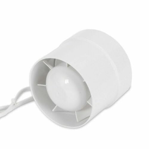 LOIRIIC Kanal Rohrventilator Rohreinschub Abluft Lüfter Rohr Ventilator Leise Ø 150 mm Kugellager Rohrlüfter Runde Rohrlüfter Rohrventilator 2400 U/min von LOIRIIC