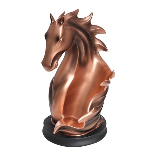 LOIRIIC Pferd Statue Weinregal,Rot-Kupfer Weinlagerungsregal, 17 * 30cm Dekorative Weinflaschenhalter Weinständer Pferdestatue Display-Ständer, ür Wohnzimmer Küche und Bar Hält Flaschen von LOIRIIC