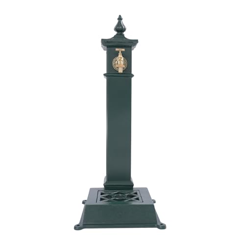 Säule Garten Wasserhahn,Outdoor Wassersäule,Freistehende Boden Hydrant Wasserhahn Retro-Wassersäule, für Garten Bauernhof Weide Hinterhof 33 * 29.5 * 74cm, Grün von LOIRIIC
