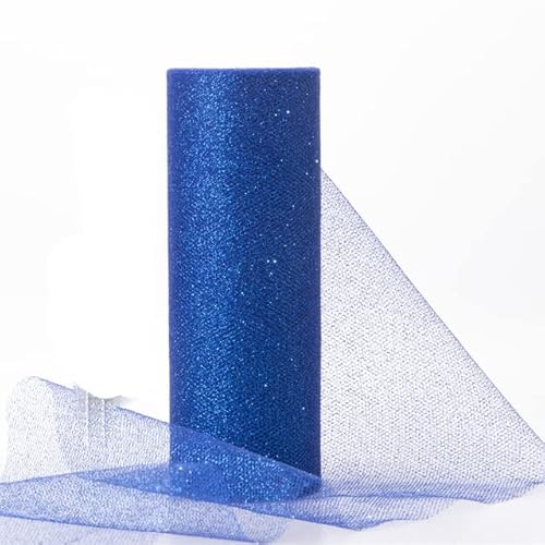 Glitzer Tulle Roll 25 Meter 15 cm Organza Hochzeit Dekoration Babyparty Tüll Roll Dekoration Party Veranstaltungen Verlobungsdekoration Dekor-D09 von LOKAXXZU