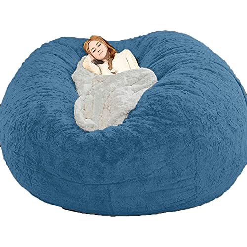 Große Bohnenbeutelstühle für Erwachsene, 7 Fuß Bohnenbeutel Stühle für Erwachsene, (kein Füllstoff) Langlebiger bequemer Stuhl PV Bohnenbeutel Sofas Kunstsofa Wohnzimmerbett große Bohnenbeutel von LOKAXXZU