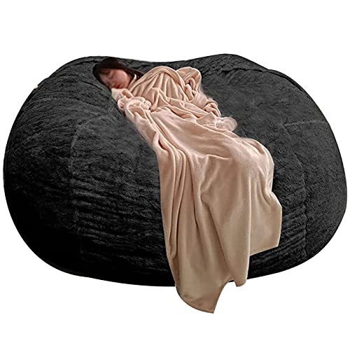 Große Bohnenbeutelstühle für Erwachsene, 7 Fuß Bohnenbeutelstühle für Erwachsene, (kein Füllstoff) Langlebiger bequemer Stuhl PV Bohnenbeutel Sofas Faux Sofa Wohnzimmerbett große Bohnenbeutel Stühle, von LOKAXXZU