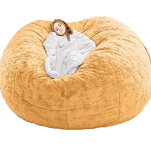 Große Bohnenbeutelstühle für Erwachsene, 7 Fuß Bohnenbeutelstühle für Erwachsene, (kein Füllstoff) Langlebiger bequemer Stuhl PV Bohnenbeutel Sofas Kunstsofa Wohnzimmerbett große Bohnenbeutel Stühle, von LOKAXXZU