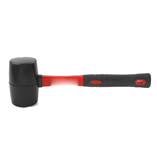 Klauenhammer Hochspezifikation Gummi -Hammer -Glasfaserhandwerkzeuge (Farbe: Rot, Größe: 1pc 8oz) (rot 1pc 24oz) von LOKAXXZU