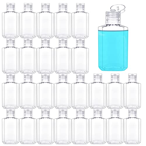 LOKAXXZU 40 Pack 2 Unzen Kunststoff nachfüllbare Flaschen mit Flip -Kappe, Plastik -Desinfektionsmittelflaschen, Reiseflaschen mit Flip -Kappe, wiederverwendbare Behälter mit Flip -Kappen für Reisen, von LOKAXXZU