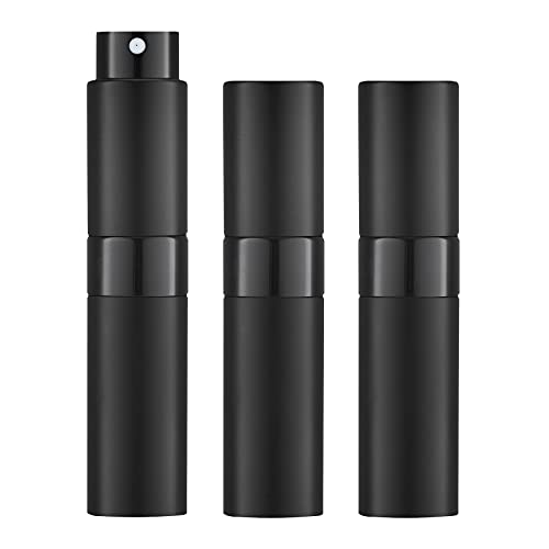 LOKAXXZU 8ml Atomizer Parfümsprühflasche für Reisen (3 Stcs) leerer Köln -Spender, tragbarer Sprühgerät (schwarz) von LOKAXXZU