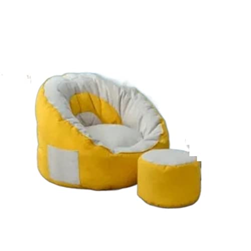 LOKAXXZU Bohnenbeutel Lazy Sofa Bohnenbeutel Sofa Kleiner Stuhl Schlafzimmer Dekoration Freizeit -Stuhlsofa (Farbe: Gelb m) von LOKAXXZU