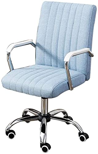 LOKAXXZU Büroraum Computerstuhl Home Office Stuhl Meeting Moderner minimalistischer Stuhl Mitarbeiter Vorsitzender Mahjong Vorsitzender Liftstuhl, Blau von LOKAXXZU