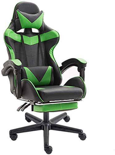 LOKAXXZU Bürostuhl Computer Gaming Chairs Ergonomische Computerspielstühle für einstellbare Liegestütze im Internet, Footrest von LOKAXXZU