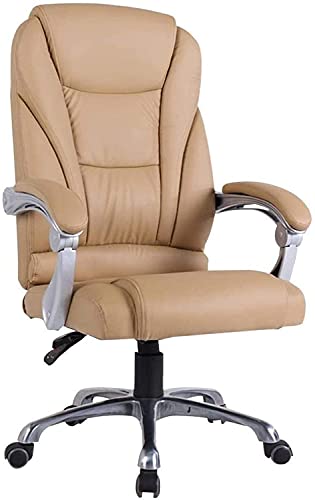 LOKAXXZU Bürostuhl Computerstuhl Executive und ergonomischer Schwenkstuhl Doppelpolster hoher Rückenstuhlhöhe einstellbar, Khaki von LOKAXXZU
