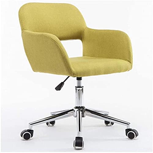 LOKAXXZU Bürostuhl Computerstuhl einstellbare Höhe Office Stuhl mit verchromtem Basis gepolsterten Schwenkstuhl, Gelb LOKAXXZU Bürostuhl Computerstuhl einstellbare Höhe Office Stuhl mit verchromtem Basis gepolsterten Schwenkstuhl, Gelb von LOKAXXZU