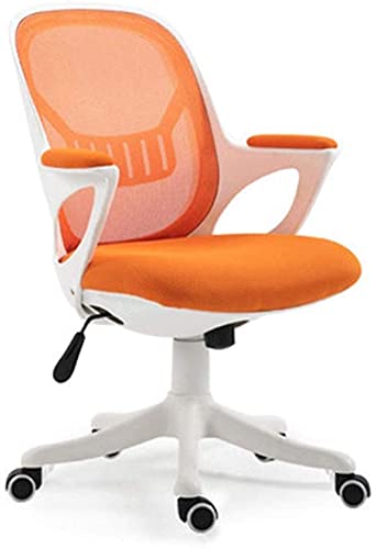 LOKAXXZU Bürostuhl Gaming Chair Barber Comfy Computer Stuhl Verstellbare Höhe Office Stuhl mit Chrome Basis gepolstert Schwenkstuhl, Orange von LOKAXXZU