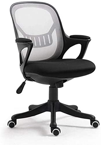 LOKAXXZU Bürostuhl Gaming Chair Friseur Comfy Computer Stuhl Verstellbare Höhe Office Stuhl mit Chrome Basis gepolsterten Schwenkstuhl, schwarzer Rahmen graues Netz LOKAXXZU Bürostuhl Gaming Chair Friseur Comfy Computer Stuhl Verstellbare Höhe Office Stuhl mit Chrome Basis gepolsterten Schwenkstuhl, schwarzer Rahmen graues Netz von LOKAXXZU