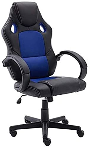LOKAXXZU Office Chair Ergonomic Executive Chair 360 ° Rotatierbar mit Verstellbarer Kopfstützen -Gaming -Stuhl in Officeriture for Home, Blue, Blau von LOKAXXZU