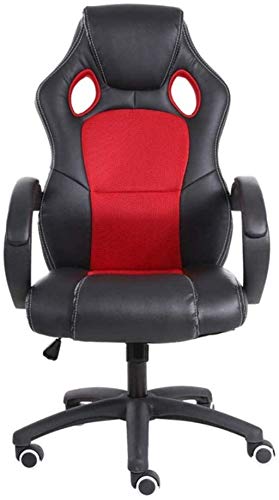 LOKAXXZU Office Chair Ergonomic Gaming Chair High-Racing-Supervisor Computer Desk Office Chair Einstellbarer Bürostuhl, Red, 117-127x65 cm von LOKAXXZU