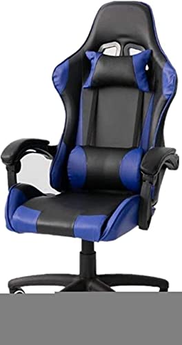 LOKAXXZU Office Stuhl Gaming Game Chair Ergonomic Office Chair Schreibtischstuhl mit lumbaler Unterstützung PU Leather Executive High Back Computer Stuhl, Blue von LOKAXXZU