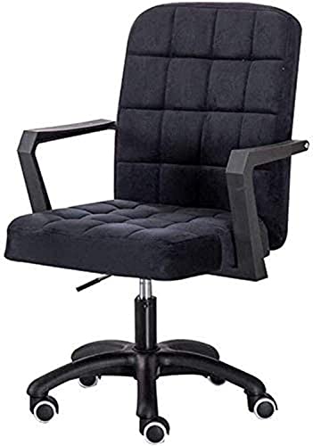 LOKAXXZU Office Stuhl Task Swiving Executive Computer Stuhl Mid-Back Fabric Gaming Stuhl mit Armlehnen einstellbar, schwarz von LOKAXXZU